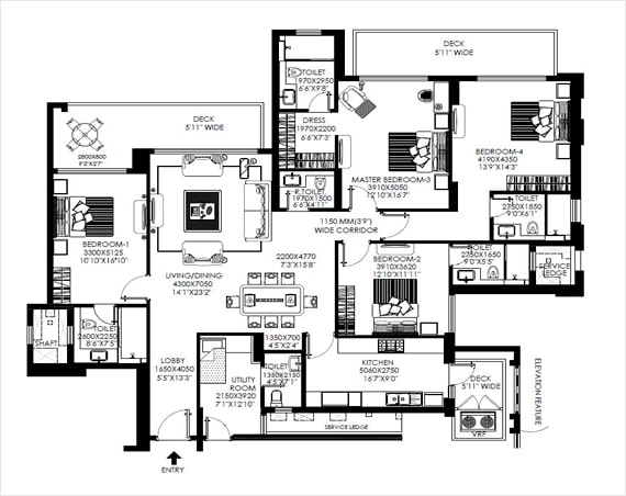 DLF Commercial floor plans