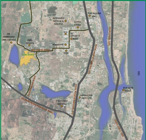 DLF Parc Estate Location Map